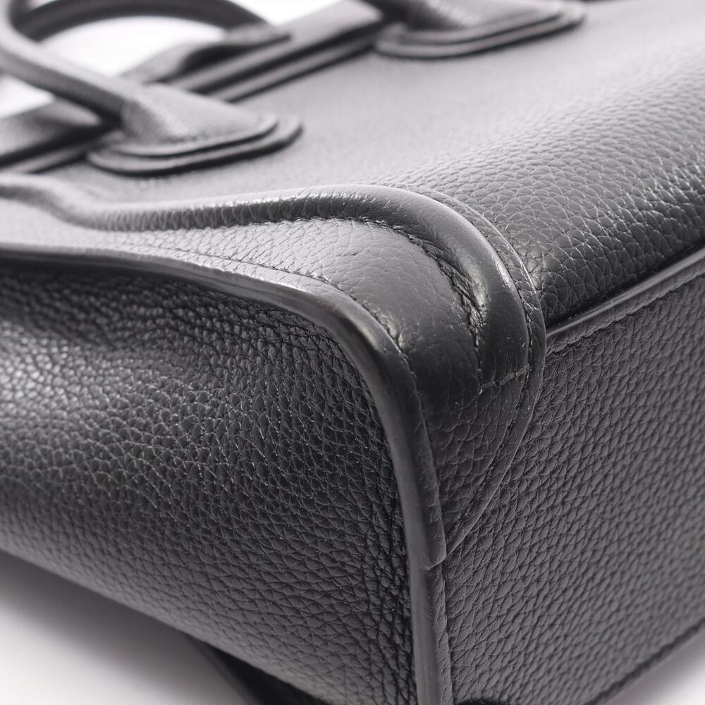 Celine Luggage 2way Shopper Handbag Leather Black - Picture 7 of 9